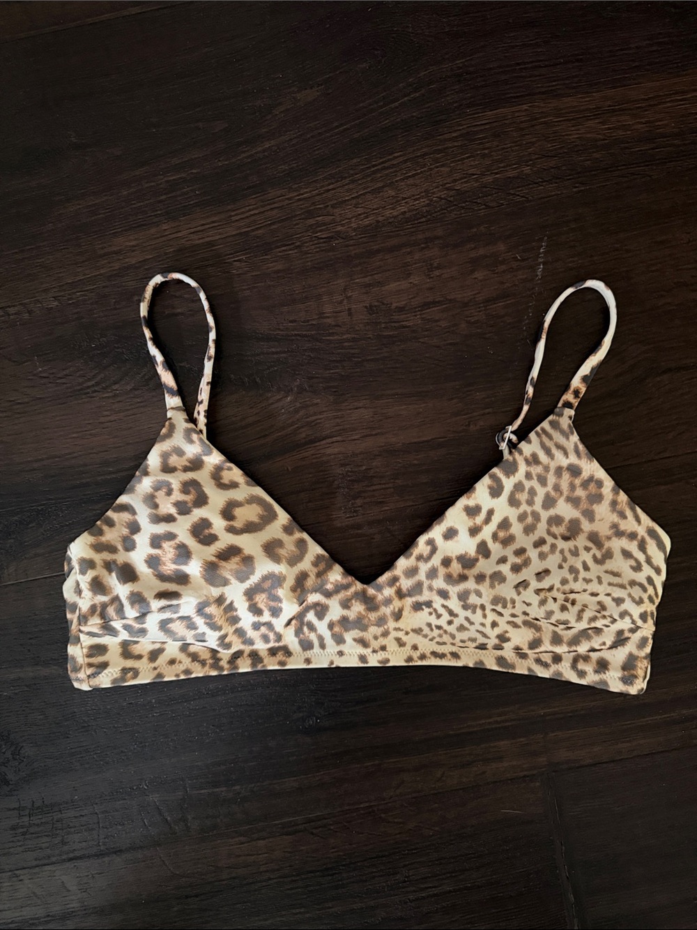 Aerie Sz L NWOT Leopard Animal Print Bikini Top